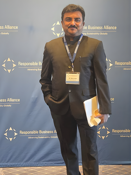 Dr. Manjunath G Portrait at Responsible Business Alliance Conference